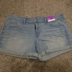 Women's Light Blue Denim Shorts